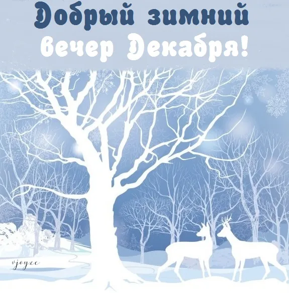 Картинки и открытки с добрым вечером декабря. Красивые картинки с пожеланием доброго вечера декабря