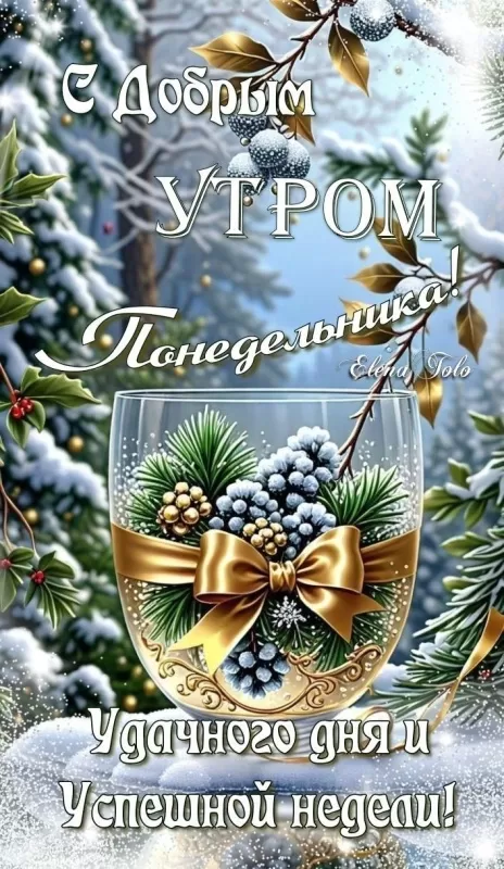 Картинки "Доброе утро понедельника". Доброе утро понедельника - картинки зимние