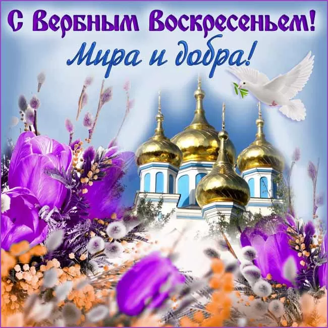 Красивые картинки с Вербным Воскресеньем 2025. Вербное Воскресенье - картинки с поздравлениями