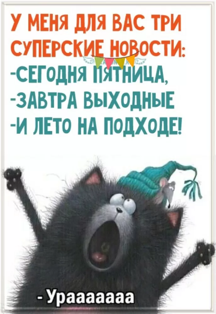 Прикольные картинки с Пятницей. Прикольные картинки "С пятницей"
