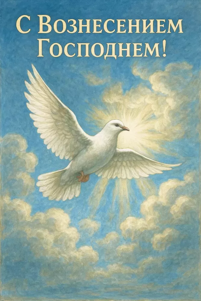Открытки на Вознесение Господне (40 картинок с поздравлениями). Красивые открытки на Вознесение Господне 2025