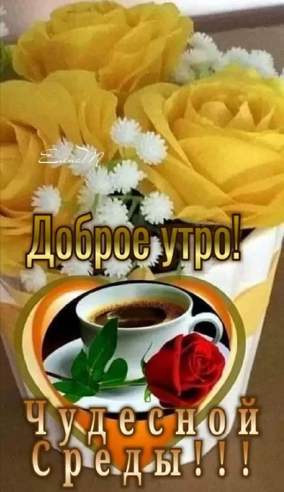 Картинки Доброе утро среды (60 открыток). Доброе утро среды - картинки с пожеланиями