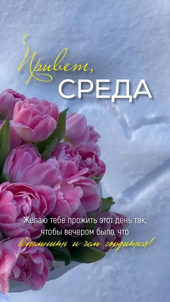 Картинки Доброе утро среды (60 открыток). Доброе утро среды - картинки с пожеланиями