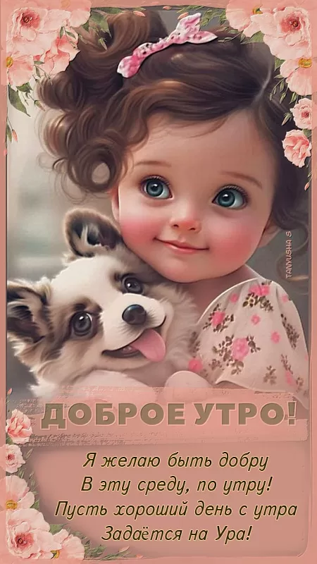 Картинки Доброе утро среды (60 открыток). Доброе утро среды - картинки с пожеланиями