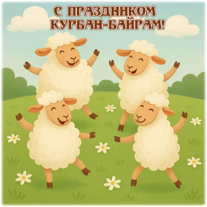 Красивые открытки с Курбан-Байрам . Прикольные открытки на Курбан-Байрам