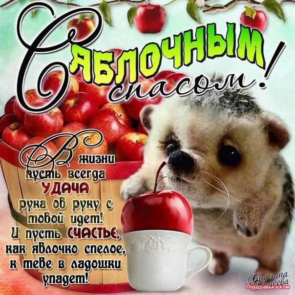 Яблочный Спас - картинки и открытки с поздравлениями. Картинки с поздравлением на Яблочный Спас