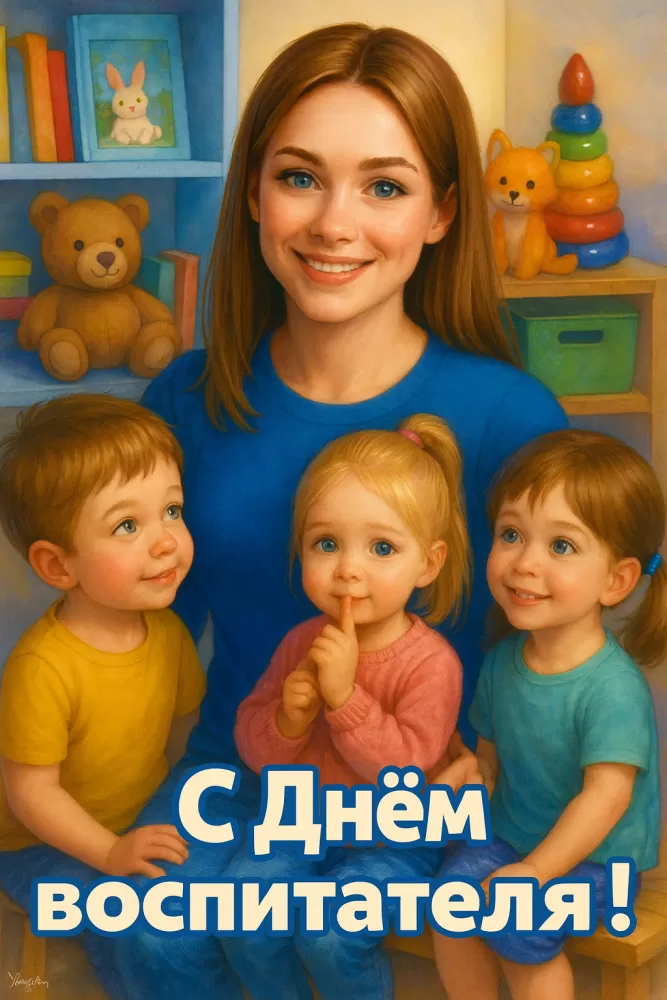 Картинки с Днем воспитателя (70 открыток)
