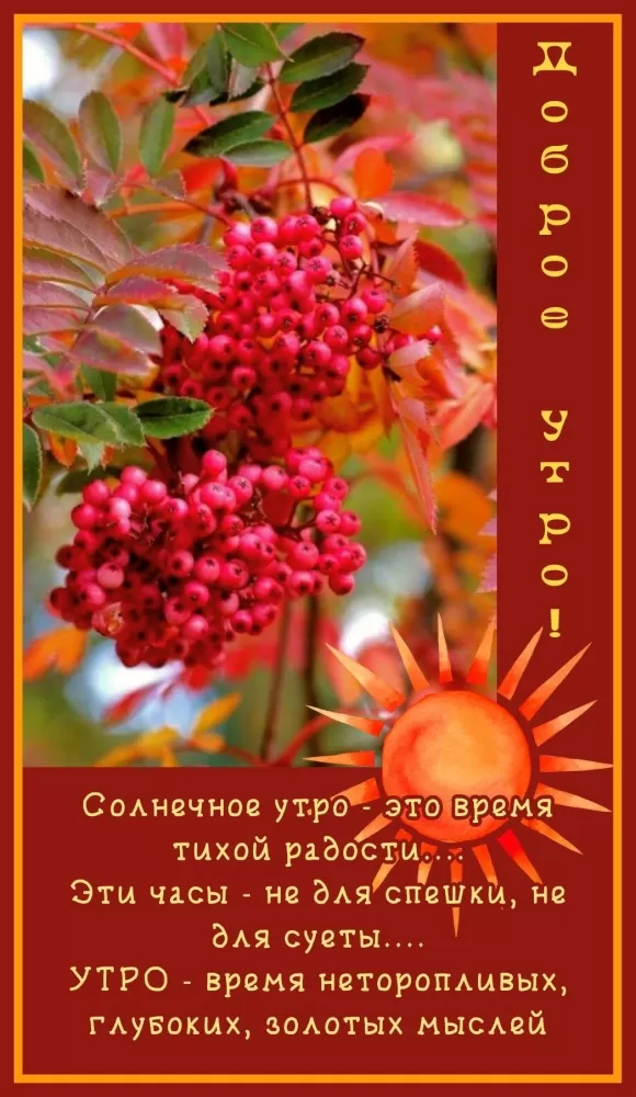 Картинки и открытки Доброе осеннее утро. Позитивные картинки Доброе осеннее утро