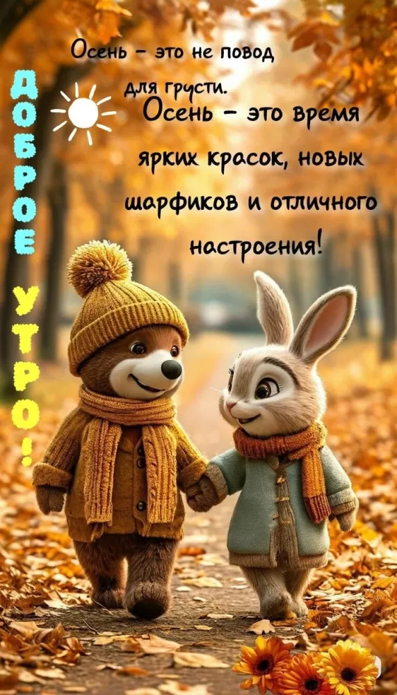 Картинки и открытки Доброе осеннее утро. Позитивные картинки Доброе осеннее утро