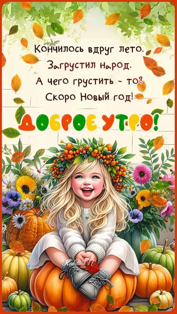 Картинки и открытки Доброе осеннее утро. Позитивные картинки Доброе осеннее утро