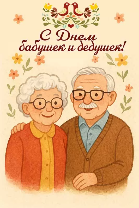 Открытки с Днем бабушек и дедушек. Открытки на День бабушек и дедушек красивые и новые