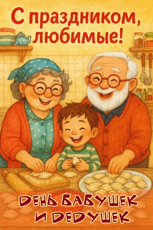 Открытки с Днем бабушек и дедушек. Открытки на День бабушек и дедушек красивые и новые