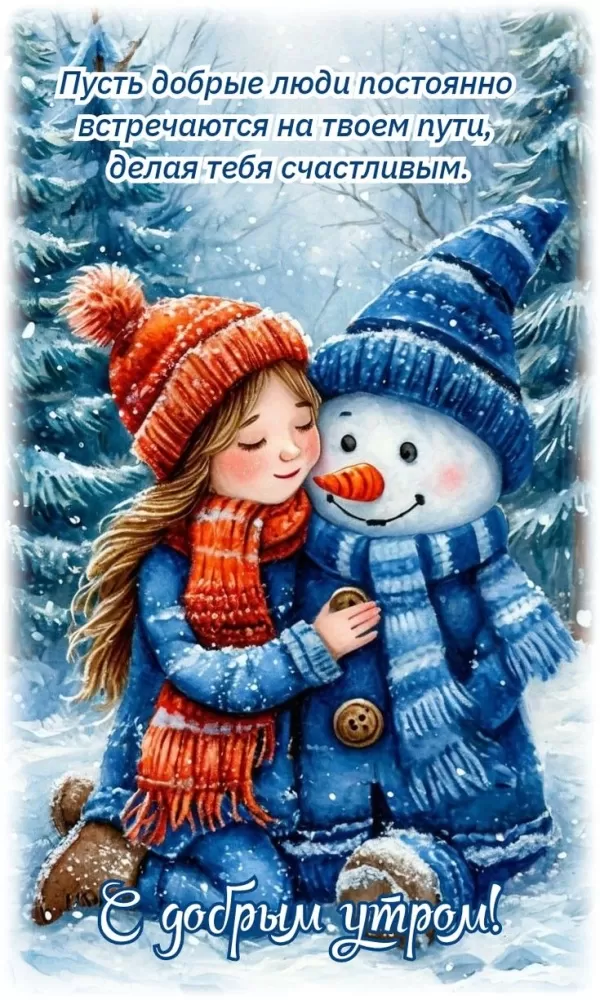 Зимние картинки Доброе утро (50+ штук). Зимние картинки Доброе утро (со снеговиками)