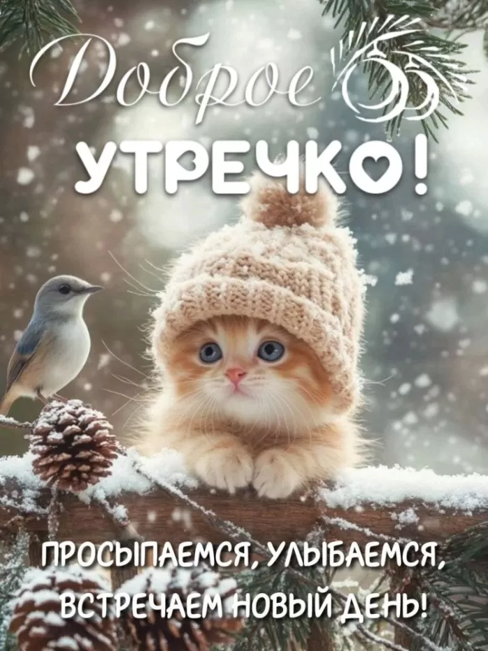 Зимние картинки Доброе утро (50+ штук)