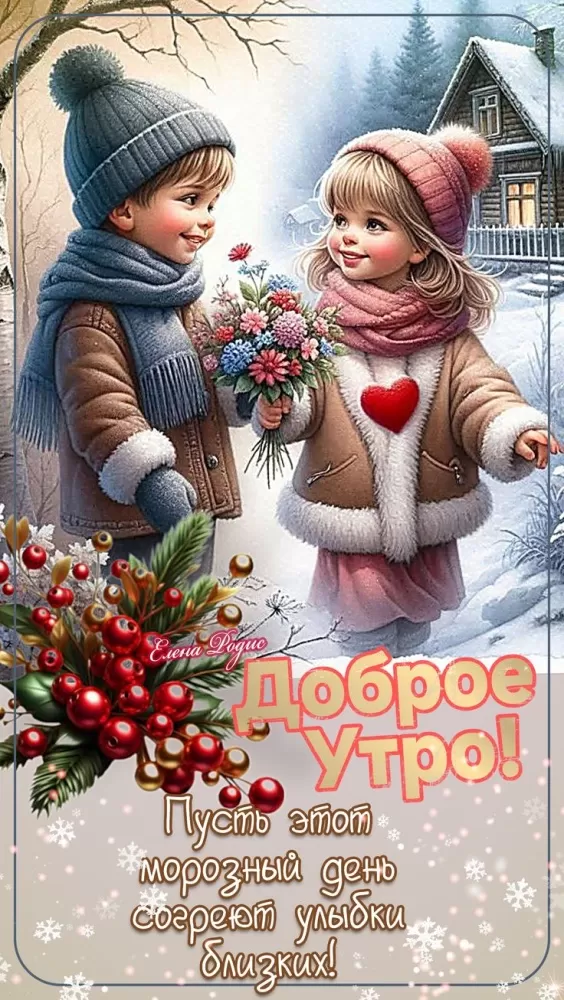 Зимние картинки Доброе утро (50+ штук). Доброе утро - картинки зимние, позитивные