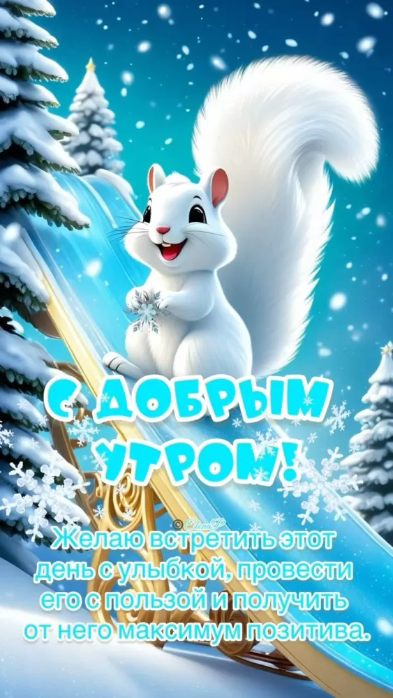 Зимние картинки Доброе утро (50+ штук). Доброе утро - картинки зимние, позитивные