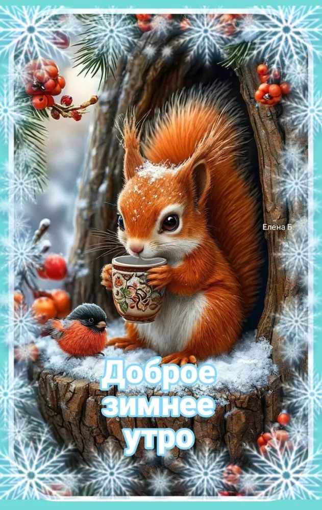 Зимние картинки Доброе утро (50+ штук). Зимние картинки Доброе утро 2025