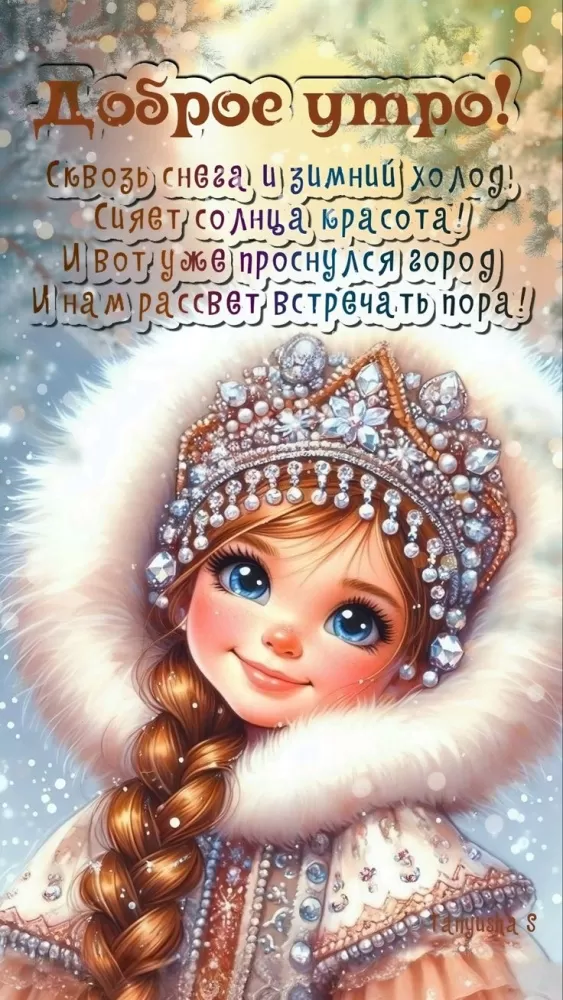 Зимние картинки Доброе утро (50+ штук). Доброе утро - картинки зимние, позитивные