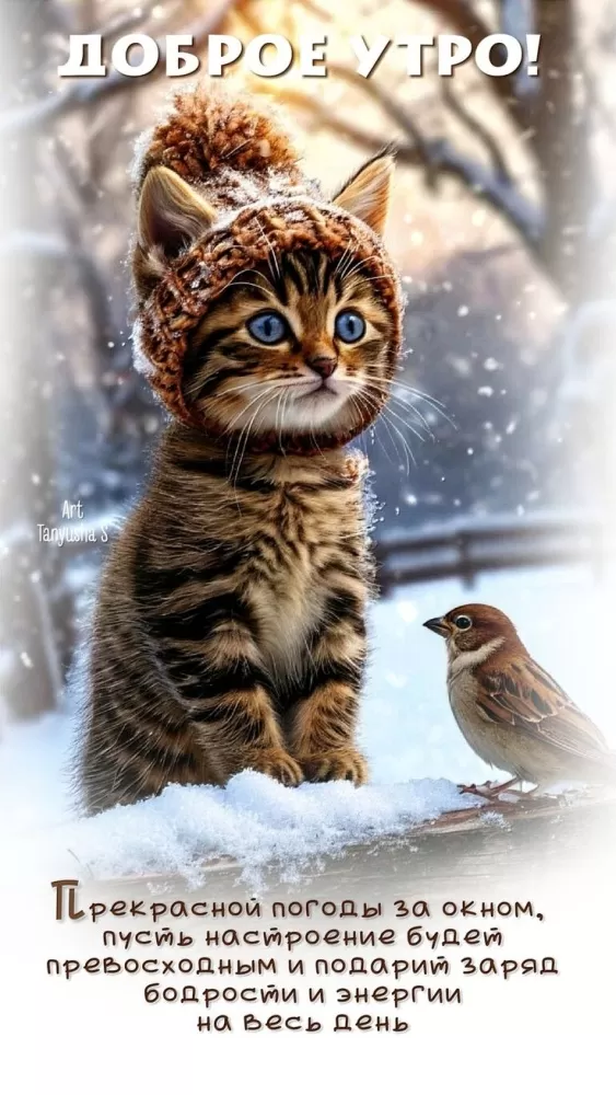 Зимние картинки Доброе утро (50+ штук). Доброе утро - картинки зимние, позитивные