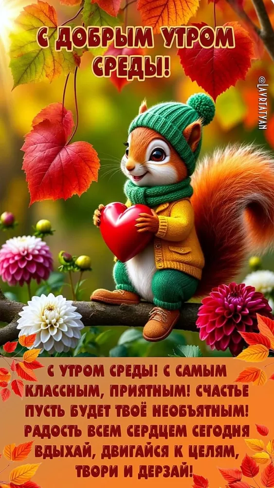 Красивые картинки Доброе утро среды. Осенние картинки Доброе утро среды