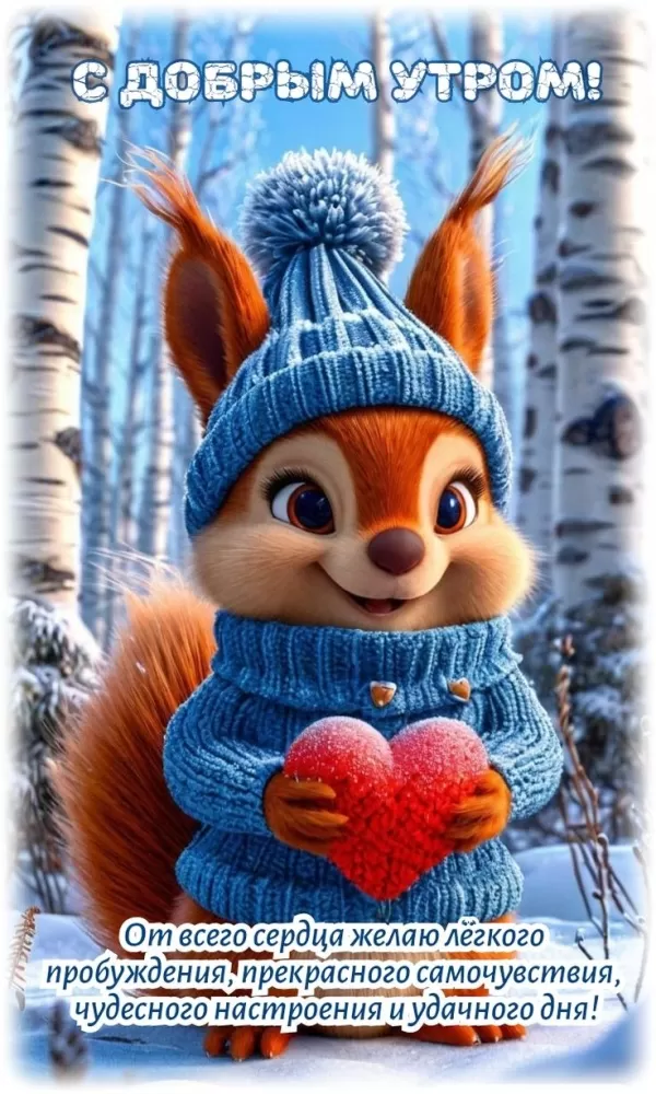 Зимние картинки Доброе утро (50+ штук). Доброе утро - картинки зимние, позитивные
