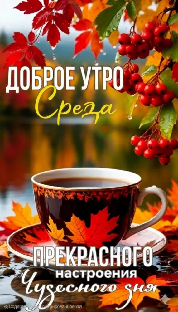 Красивые картинки Доброе утро среды. Осенние картинки Доброе утро среды