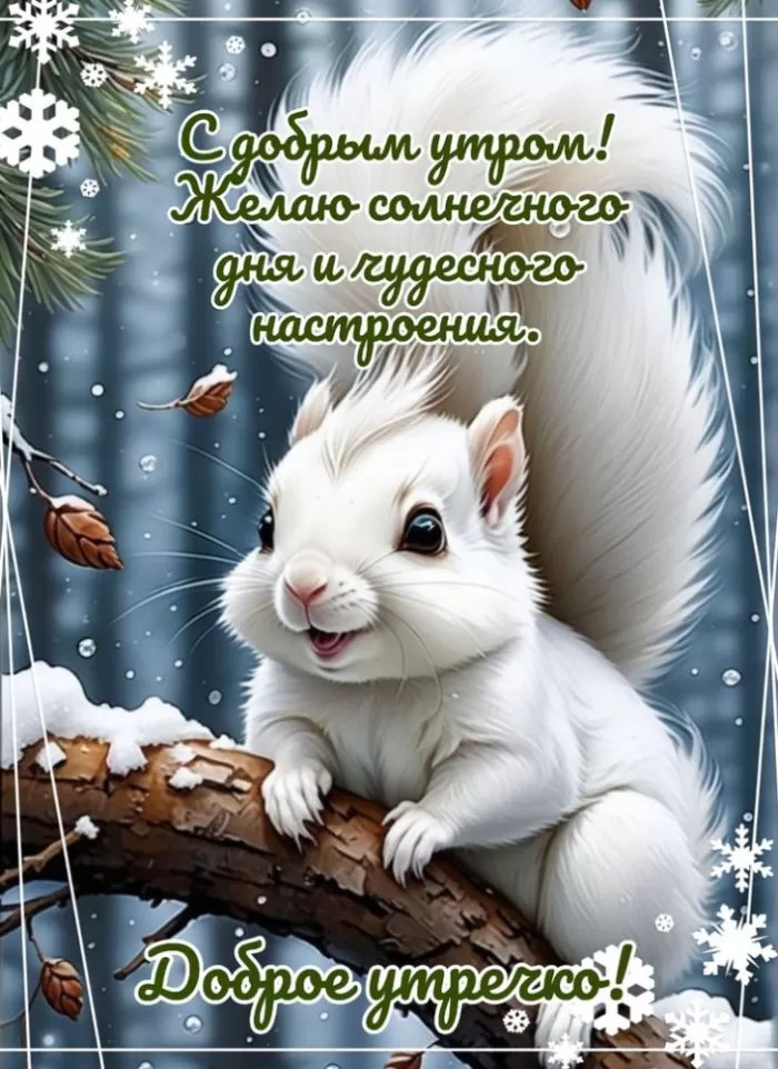 Зимние картинки Доброе утро (50+ штук). Доброе утро - картинки зимние, позитивные