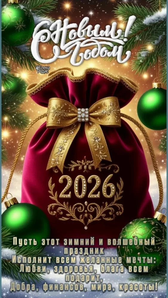 Картинки с Новым годом 2026 — скачать бесплатные открытки. Новый год 2026 - открытки с поздравлениями