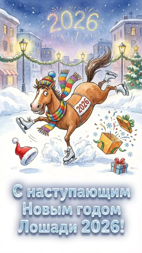 Картинки с Новым годом 2026 — скачать бесплатные открытки. Прикольные новогодние картинки