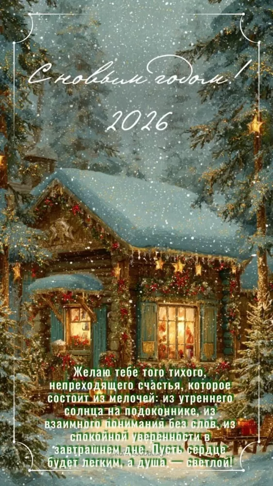 Картинки с Новым годом 2026 — скачать бесплатные открытки. Красивые открытки на Новый год 2026&nbsp;