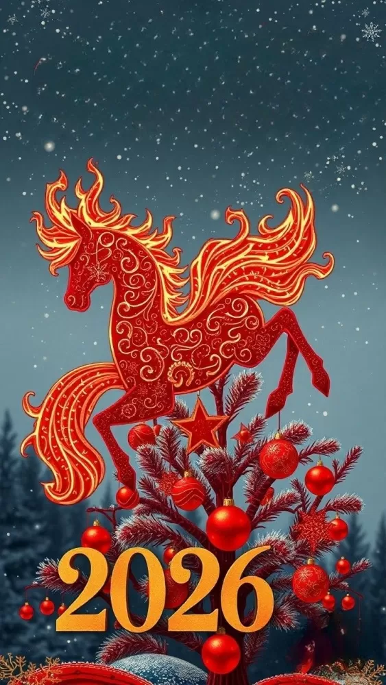 Картинки с Новым годом 2026 — скачать бесплатные открытки. Прикольные новогодние картинки