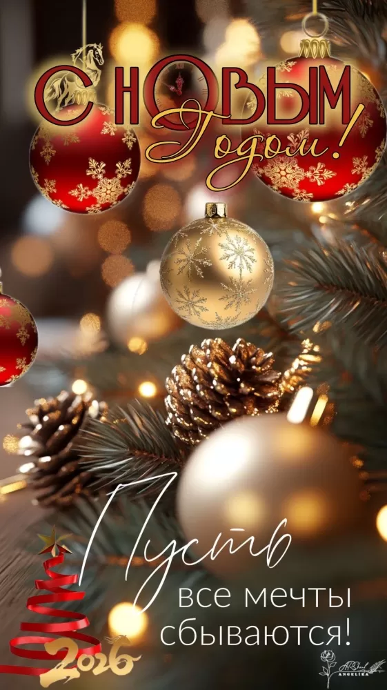 Картинки с Новым годом 2026 — скачать бесплатные открытки. Новый год 2026 - открытки с поздравлениями