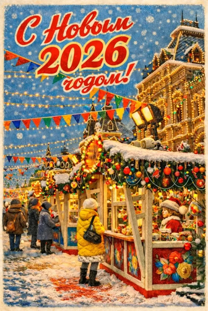 Картинки с Новым годом 2026 — скачать бесплатные открытки. Прикольные новогодние картинки