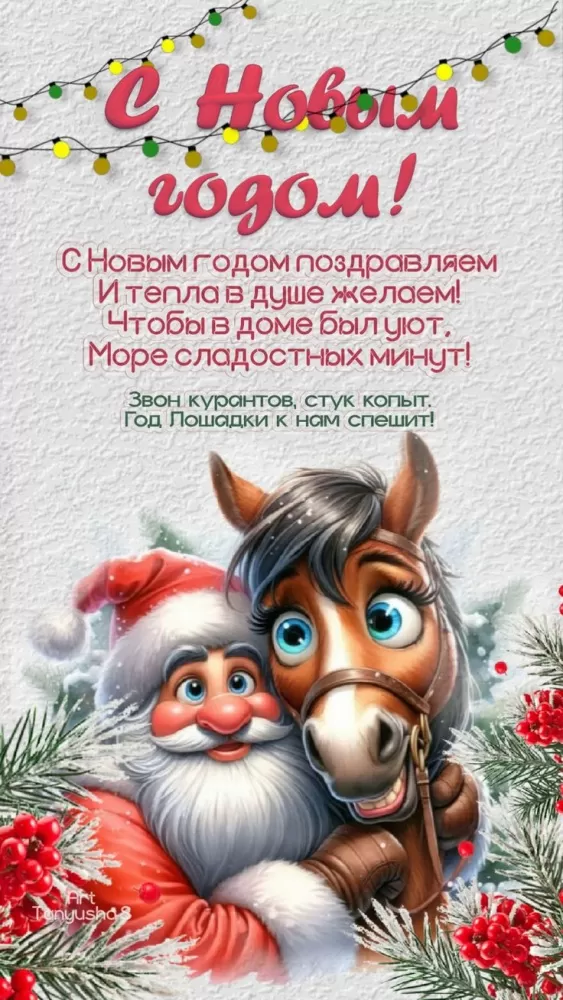 Картинки с Новым годом 2026 — скачать бесплатные открытки. Прикольные новогодние картинки