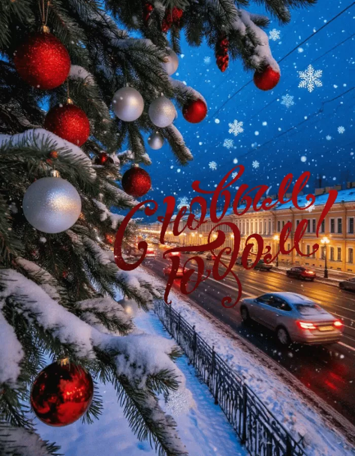 Картинки с Наступающим Новым годом 2026 — красивые открытки и поздравления. Анимированные GIF-открытки с наступающим