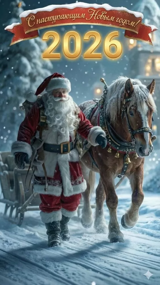Картинки с Наступающим Новым годом 2026 — красивые открытки и поздравления. Прикольные и веселые открытки с наступающим&nbsp;