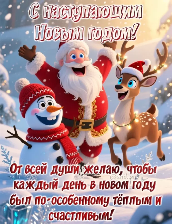 Картинки с Наступающим Новым годом 2026 — красивые открытки и поздравления. Прикольные и веселые открытки с наступающим&nbsp;