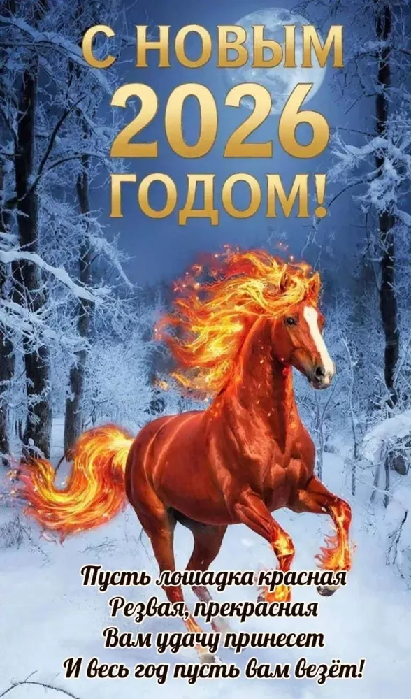 Картинки с Новым годом 2026 — скачать бесплатные открытки. Красивые открытки на Новый год 2026&nbsp;