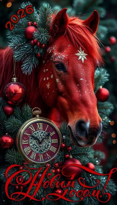 Картинки с Новым годом 2026 — скачать бесплатные открытки. Красивые открытки на Новый год 2026&nbsp;