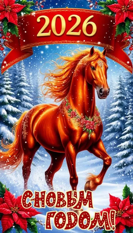 Картинки с Новым годом 2026 — скачать бесплатные открытки. Красивые открытки на Новый год 2026&nbsp;