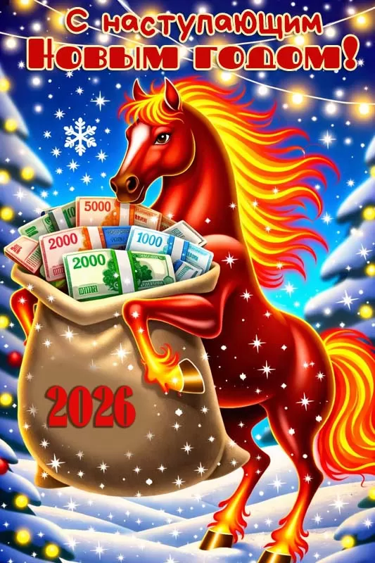 Картинки с Наступающим Новым годом 2026 — красивые открытки и поздравления. Прикольные и веселые открытки с наступающим&nbsp;