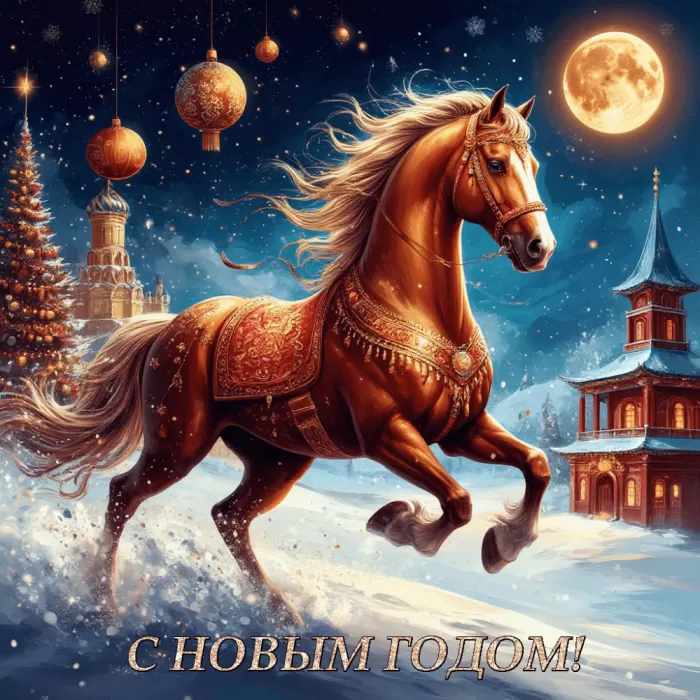 Картинки с Наступающим Новым годом 2026 — красивые открытки и поздравления. Анимированные GIF-открытки с наступающим
