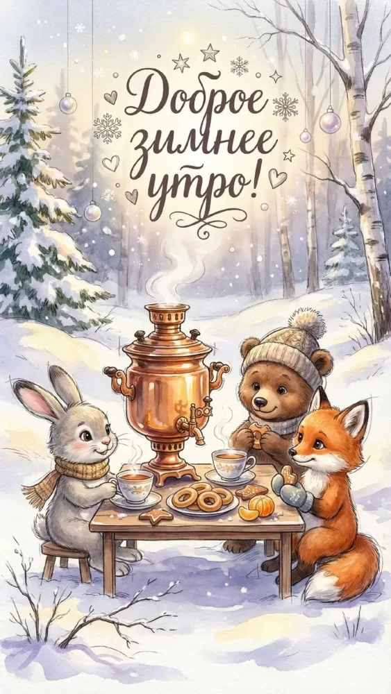 Красивые картинки Доброе февральское утро. Уютные картинки Доброе февральское утро