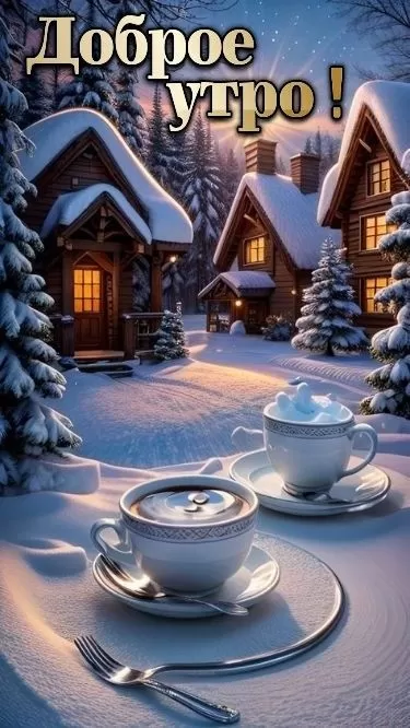 Красивые картинки Доброе февральское утро. Уютные картинки Доброе февральское утро